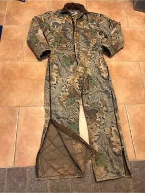 Duxbak vintage insulated camo coveralls